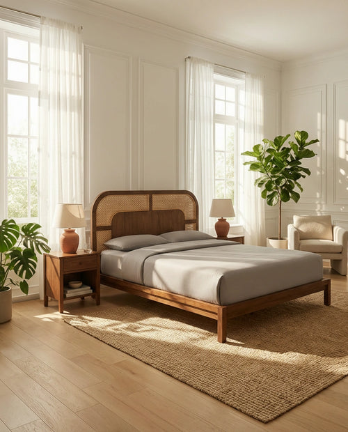 Merlin Hazeranlı Wooden Bedstead