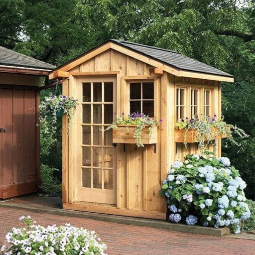 Marineblauer Gartenzwinger aus Holz