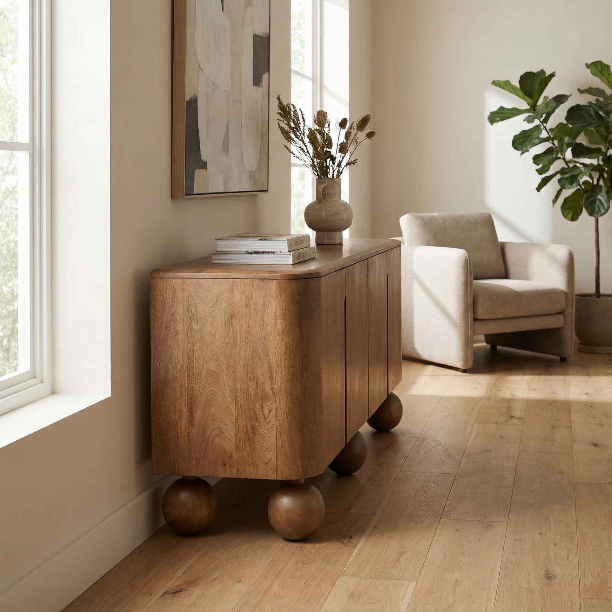 Empfindliche Holzkonsole