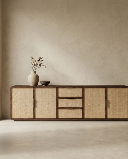 Tena Ahşap TV Konsolu Koyu Ceviz Large