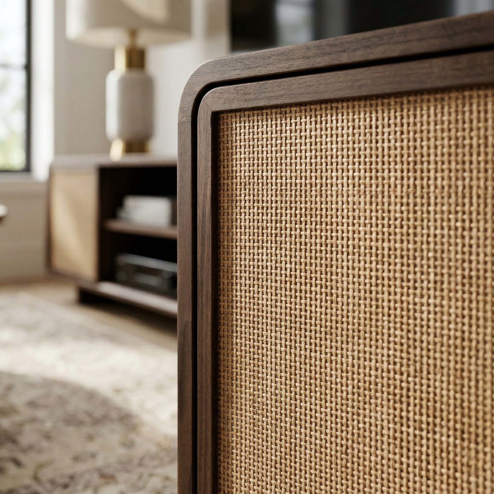 Tena Holz-TV-Konsole, dunkle Walnuss, groß