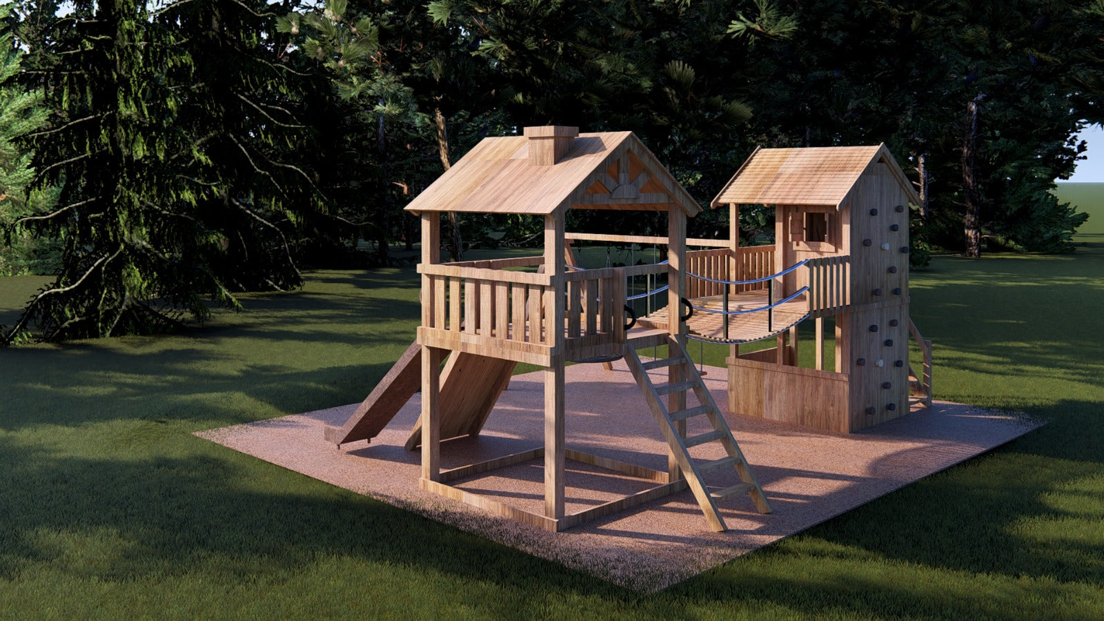 Woody Holzspielhaus &amp; Park 